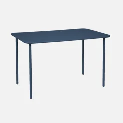 Mesa de jardim bistrô em aço, 4 lugares, 120cm