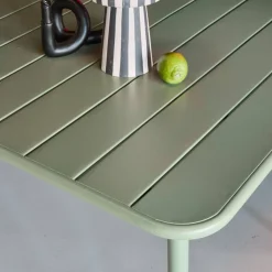 Mesa de jardim bistrô em aço, 6-8 lugares, 160cm