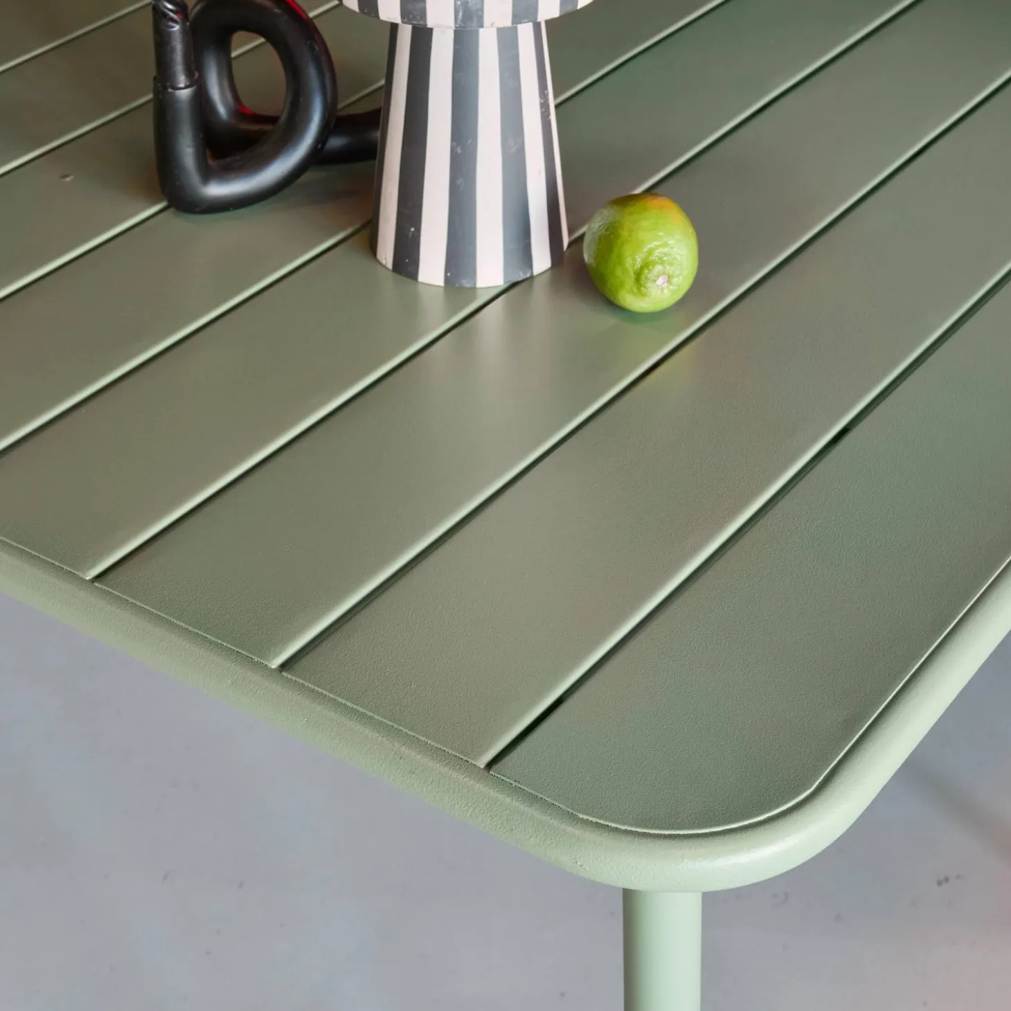 Mesa de jardim bistrô em aço, 6-8 lugares, 160cm