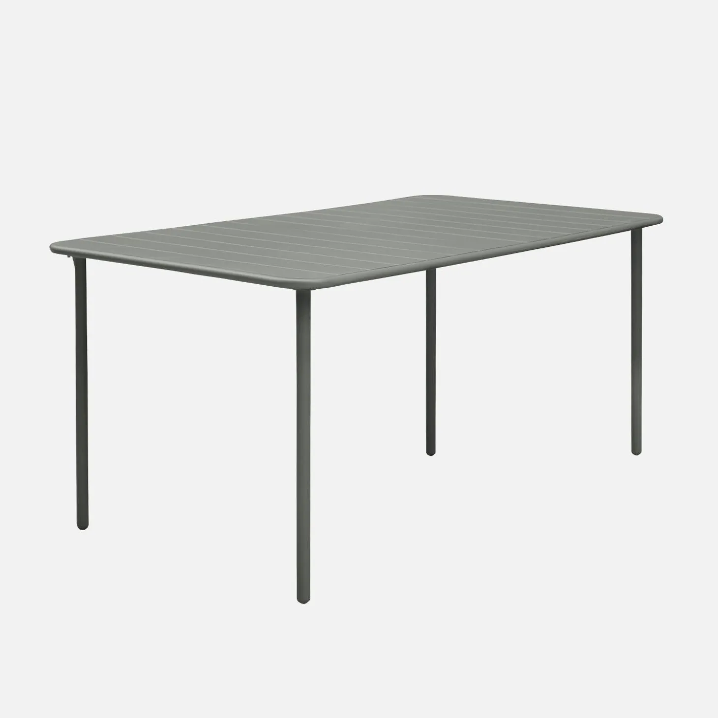 Mesa de jardim bistrô em aço, 6-8 lugares, 160cm
