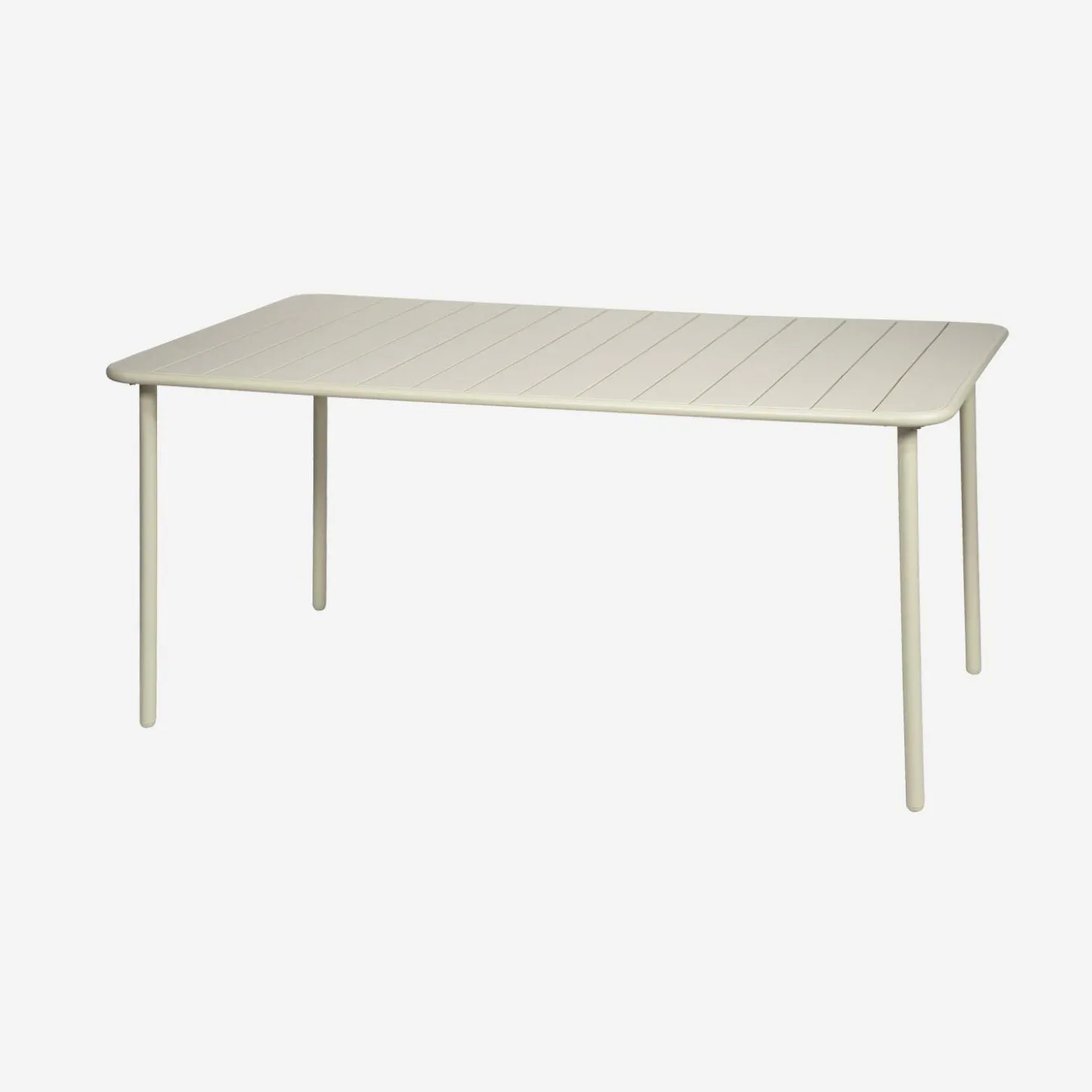 Mesa de jardim bistrô em aço, 6-8 lugares, 160cm