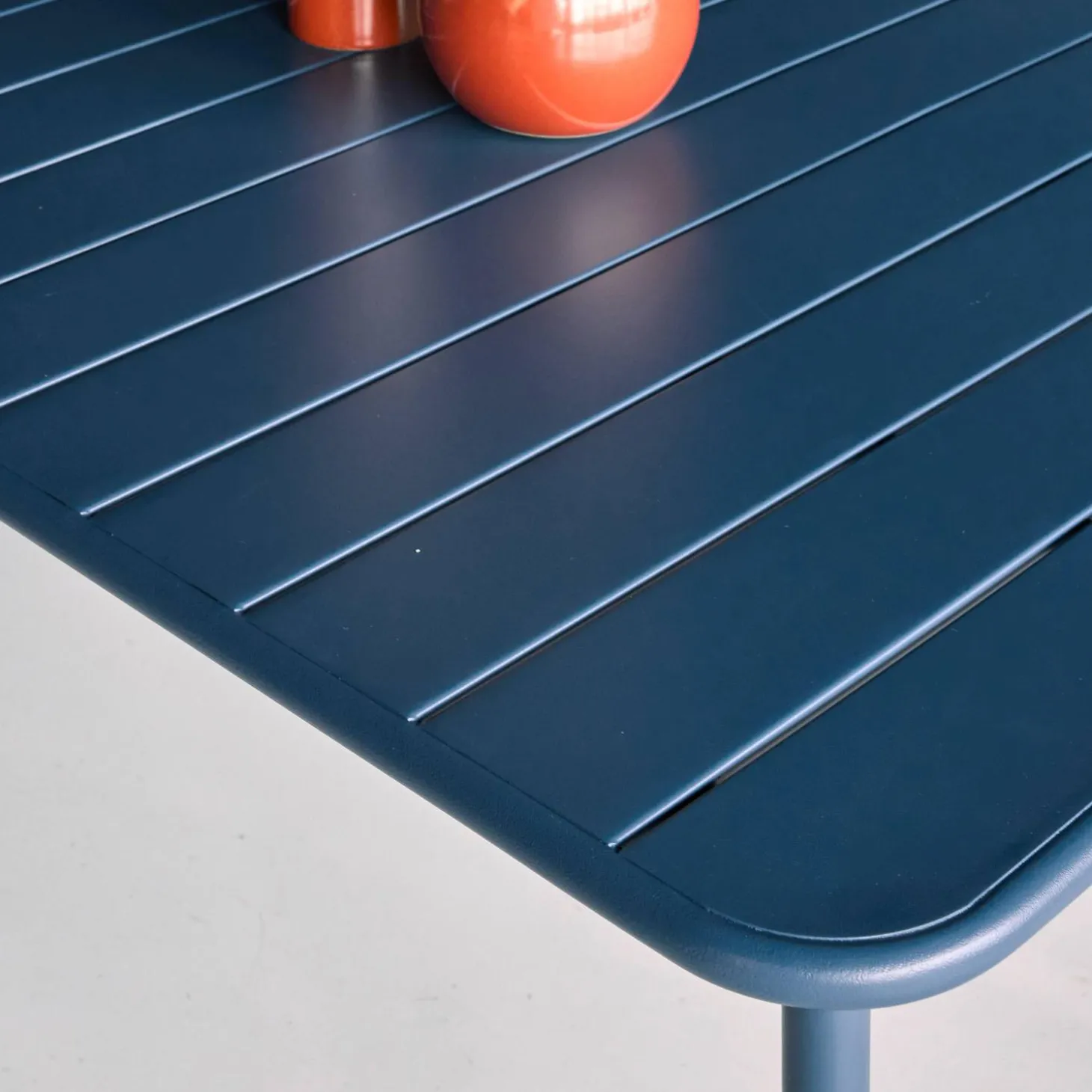 Mesa de jardim bistrô em aço, 6-8 lugares, 160cm
