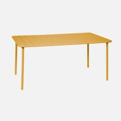 Mesa de jardim bistrô em aço, 6-8 lugares, 160cm