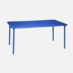Mesa de jardim bistrô em aço, 6-8 lugares, 160cm