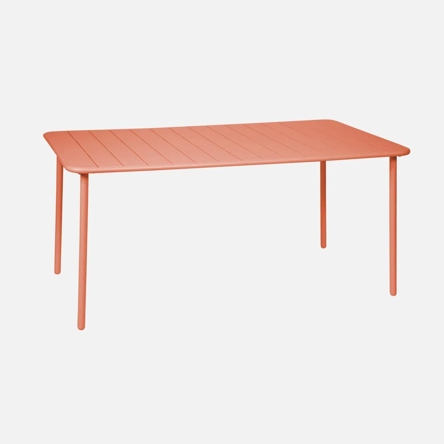 Mesa de jardim bistrô em aço, 6-8 lugares, 160cm
