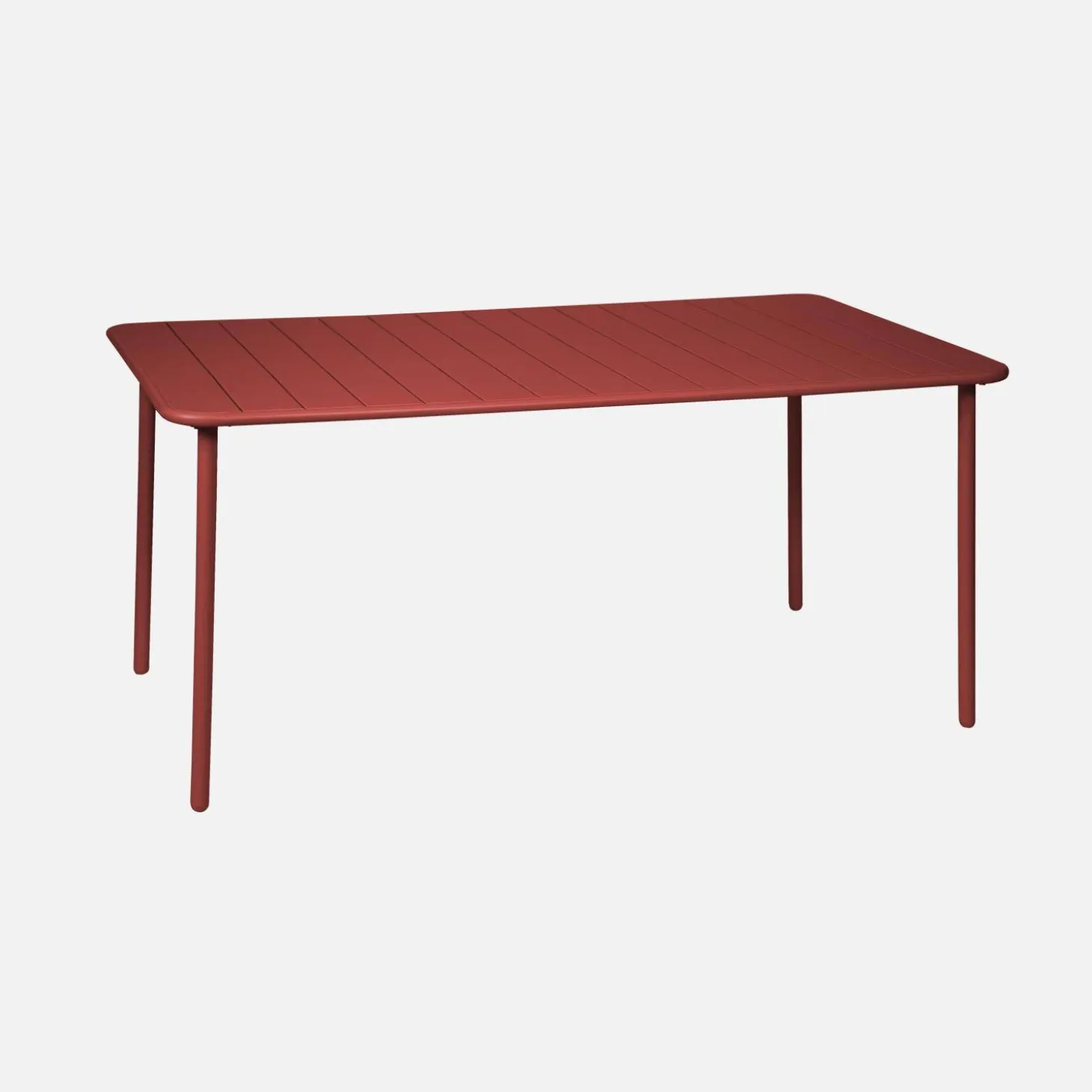 Mesa de jardim bistrô em aço, 6-8 lugares, 160cm