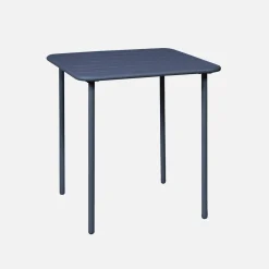 Mesa de jardim bistrô em aço, 2 lugares, 70cm