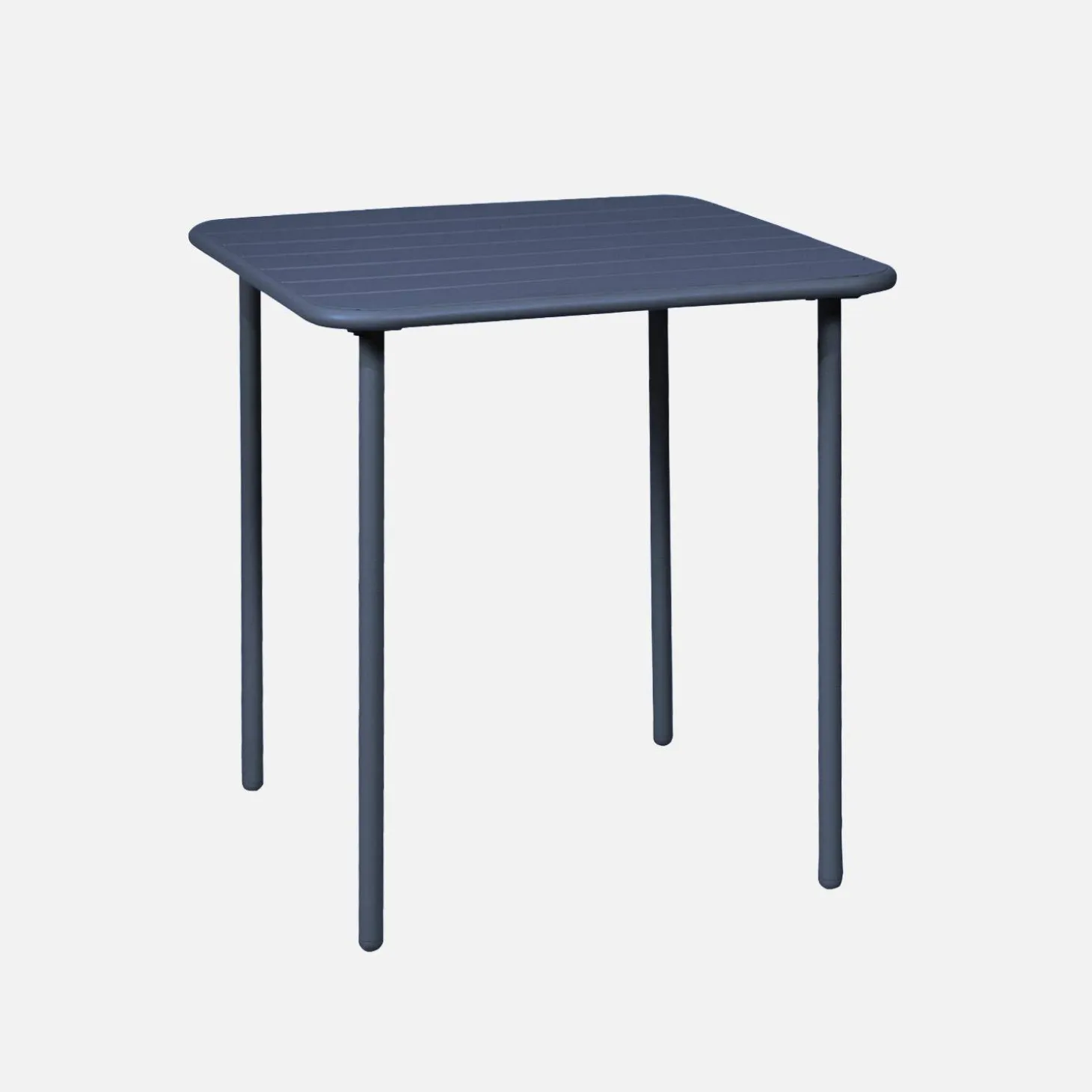 Mesa de jardim bistrô em aço, 2 lugares, 70cm