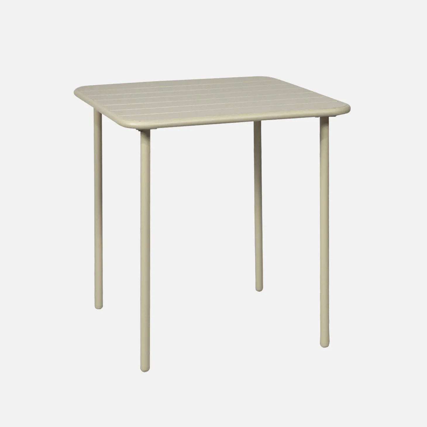 Mesa de jardim bistrô em aço, 2 lugares, 70cm