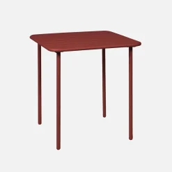 Mesa de jardim bistrô em aço, 2 lugares, 70cm