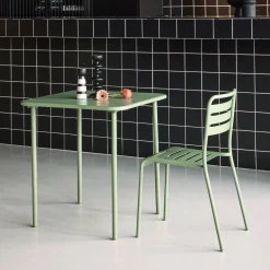 Mesa de jardim bistrô em aço, 2 lugares, 70cm