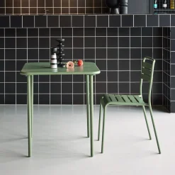 Mesa de jardim bistrô em aço, 2 lugares, 70cm