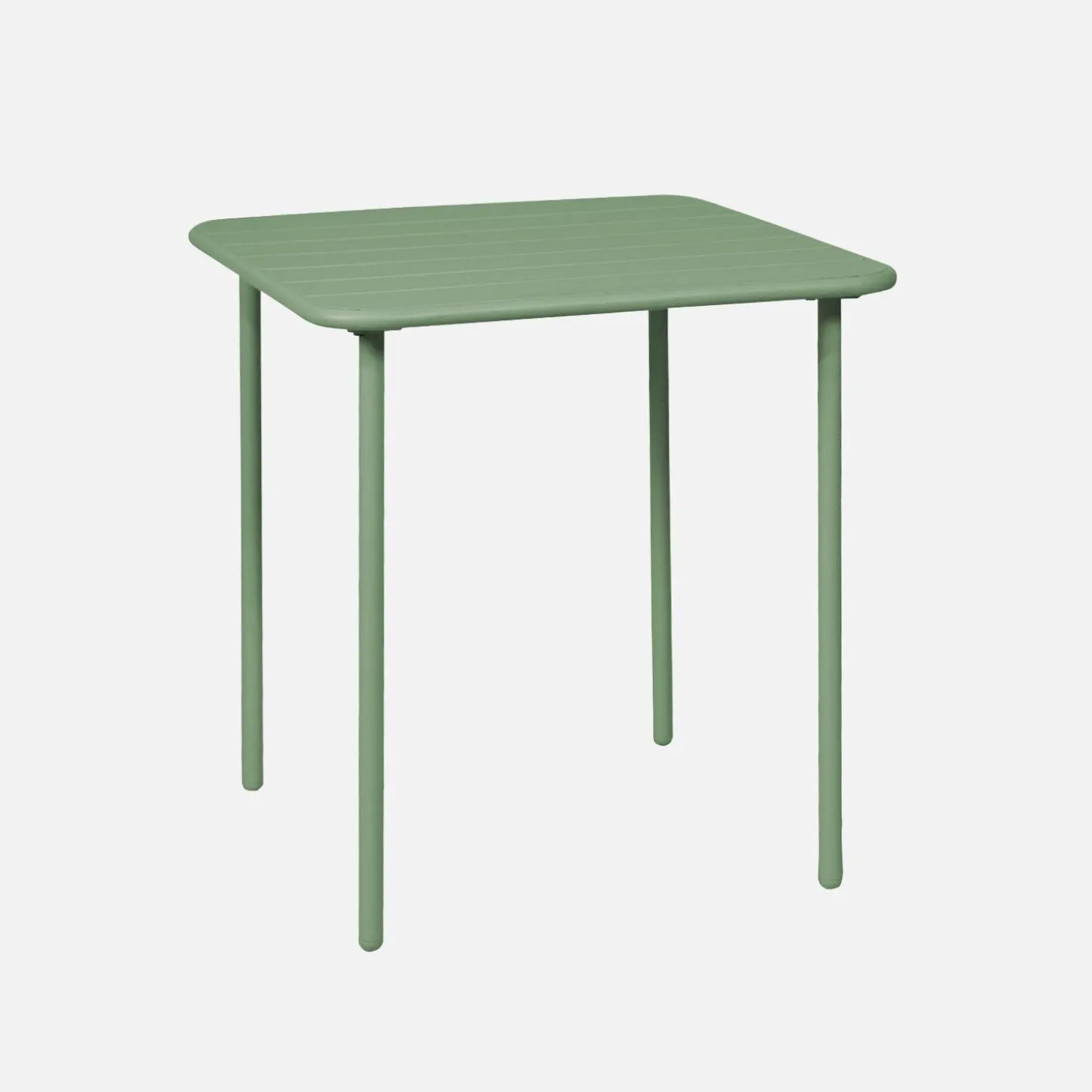 Mesa de jardim bistrô em aço, 2 lugares, 70cm