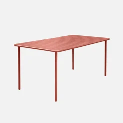 Mesa de jardim bistrô em aço, 6-8 lugares, 160cm