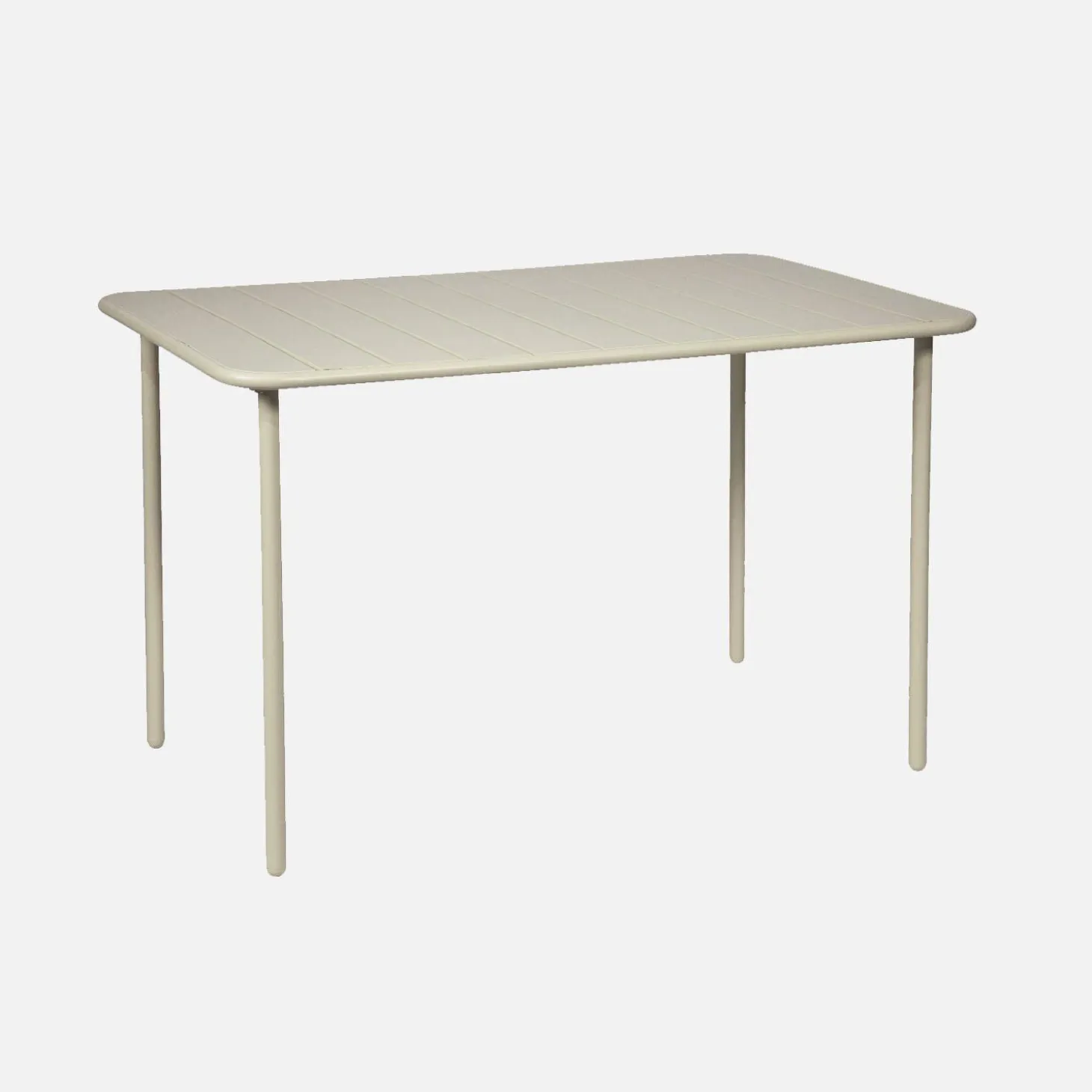 Mesa de jardim bistrô em aço, 4 lugares, 120cm