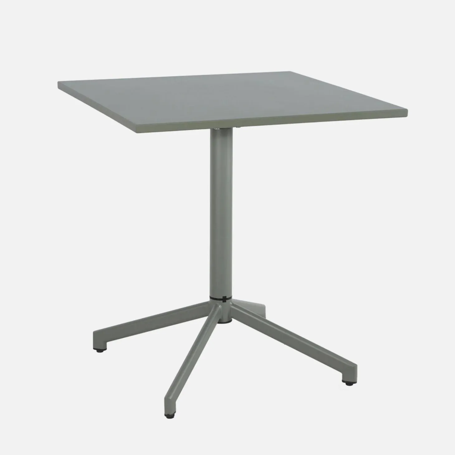 Mesa de jardim bistrô quadrada dobrável de aço, 2 lugares