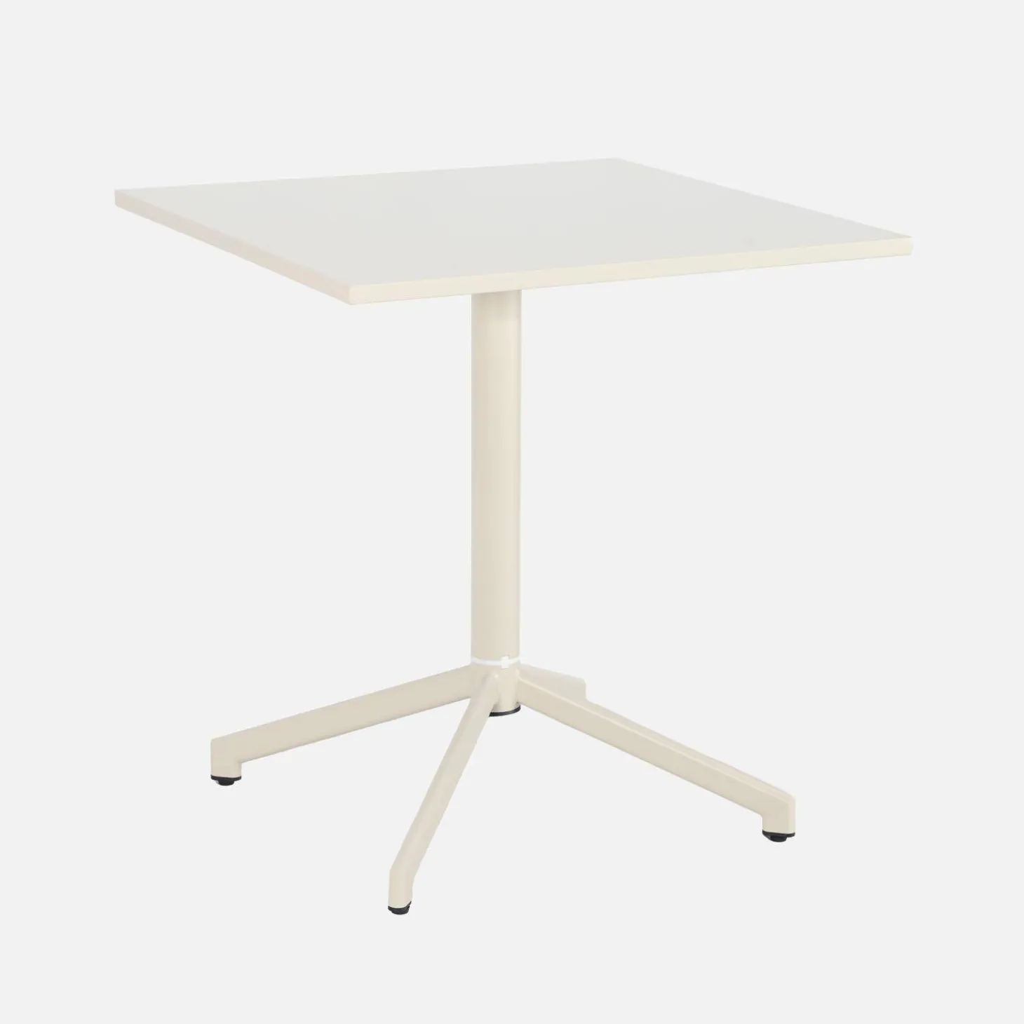 Mesa de jardim bistrô quadrada dobrável de aço, 2 lugares