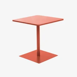 Mesa de jardim bistrô quadrada de aço, 2 lugares