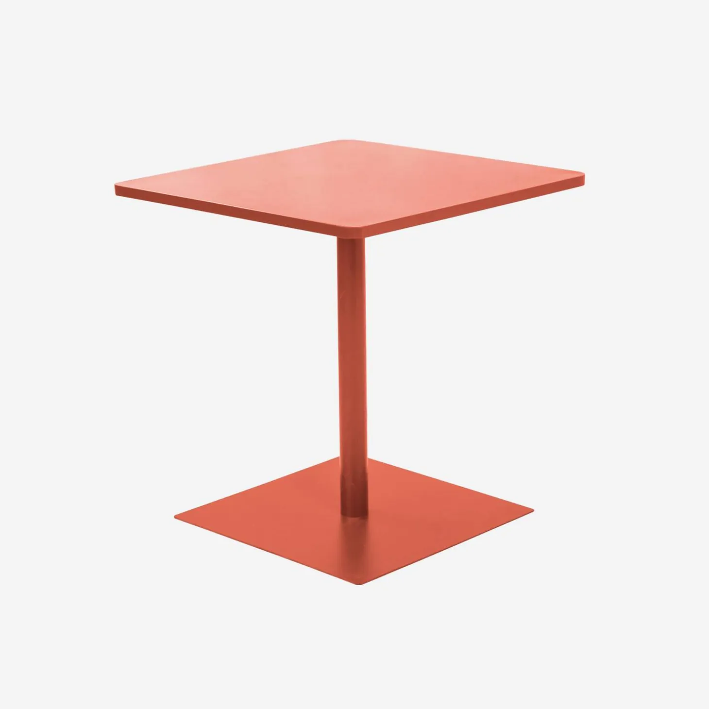 Mesa de jardim bistrô quadrada de aço, 2 lugares