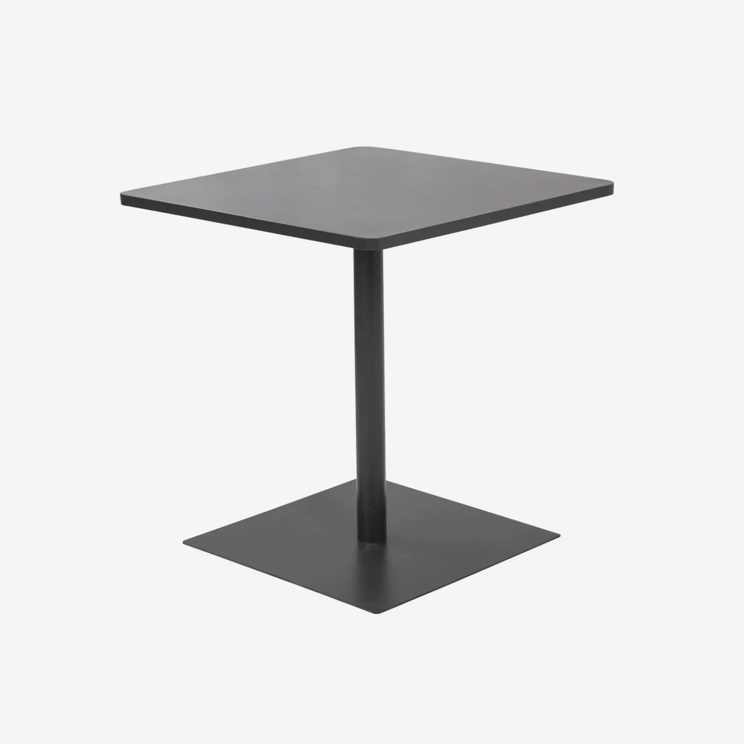 Mesa de jardim bistrô quadrada de aço, 2 lugares