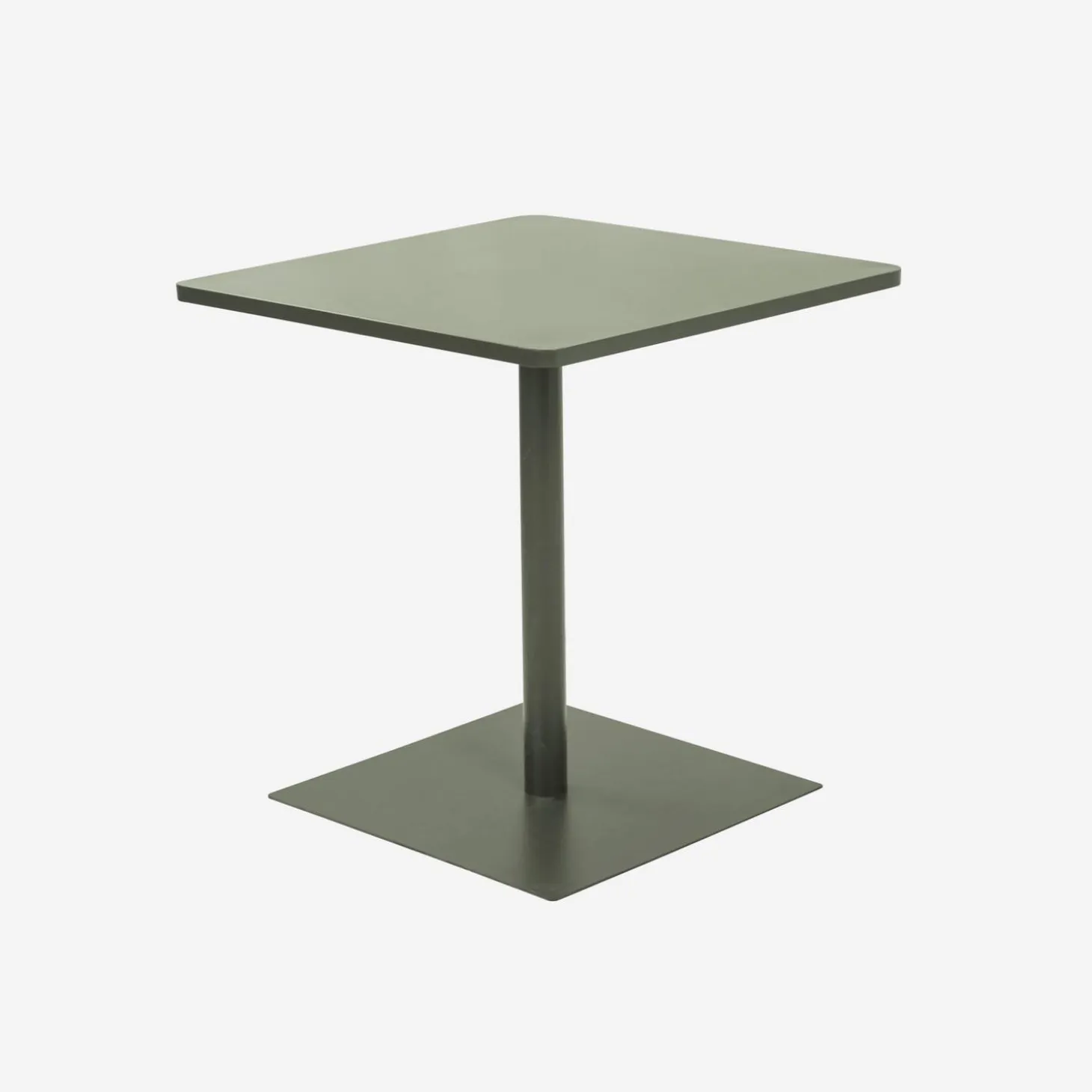 Mesa de jardim bistrô quadrada de aço, 2 lugares