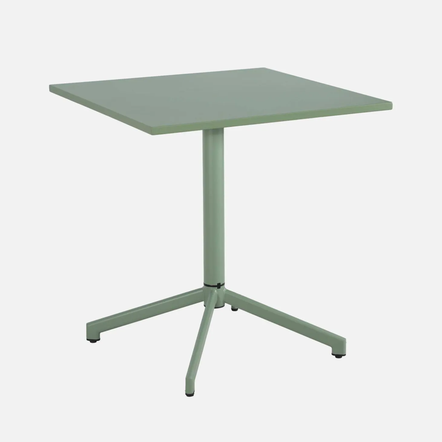Mesa de jardim bistrô quadrada dobrável de aço, 2 lugares