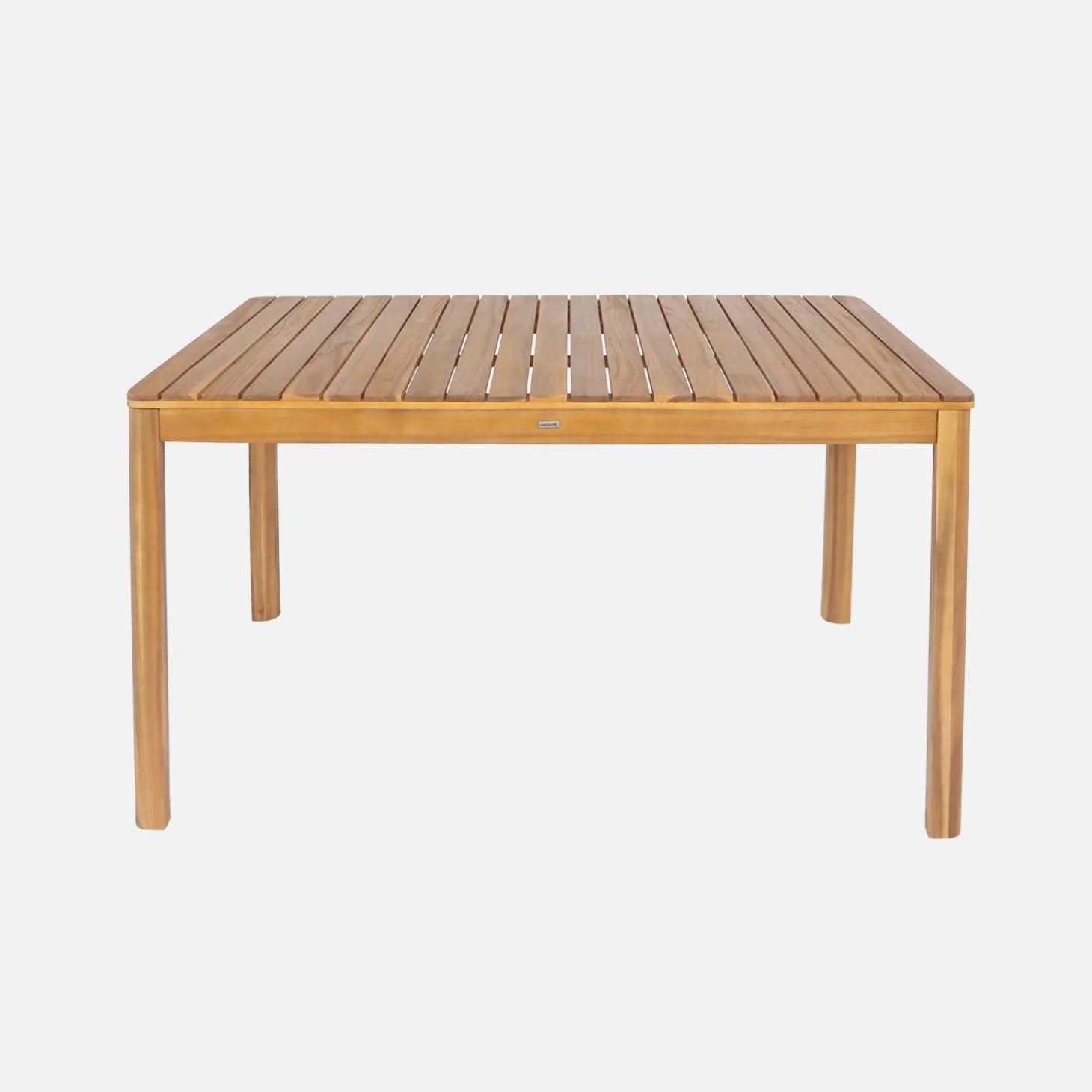 Mesa de jardim de acácia com cantos arredondados, 6 lugares