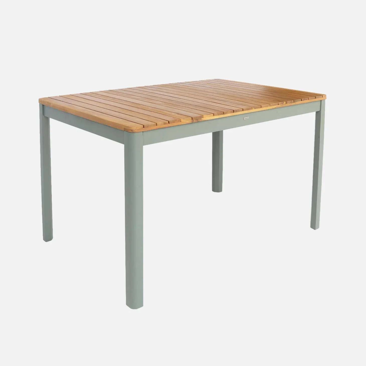 Mesa de jardim de acácia com cantos arredondados, 6 lugares
