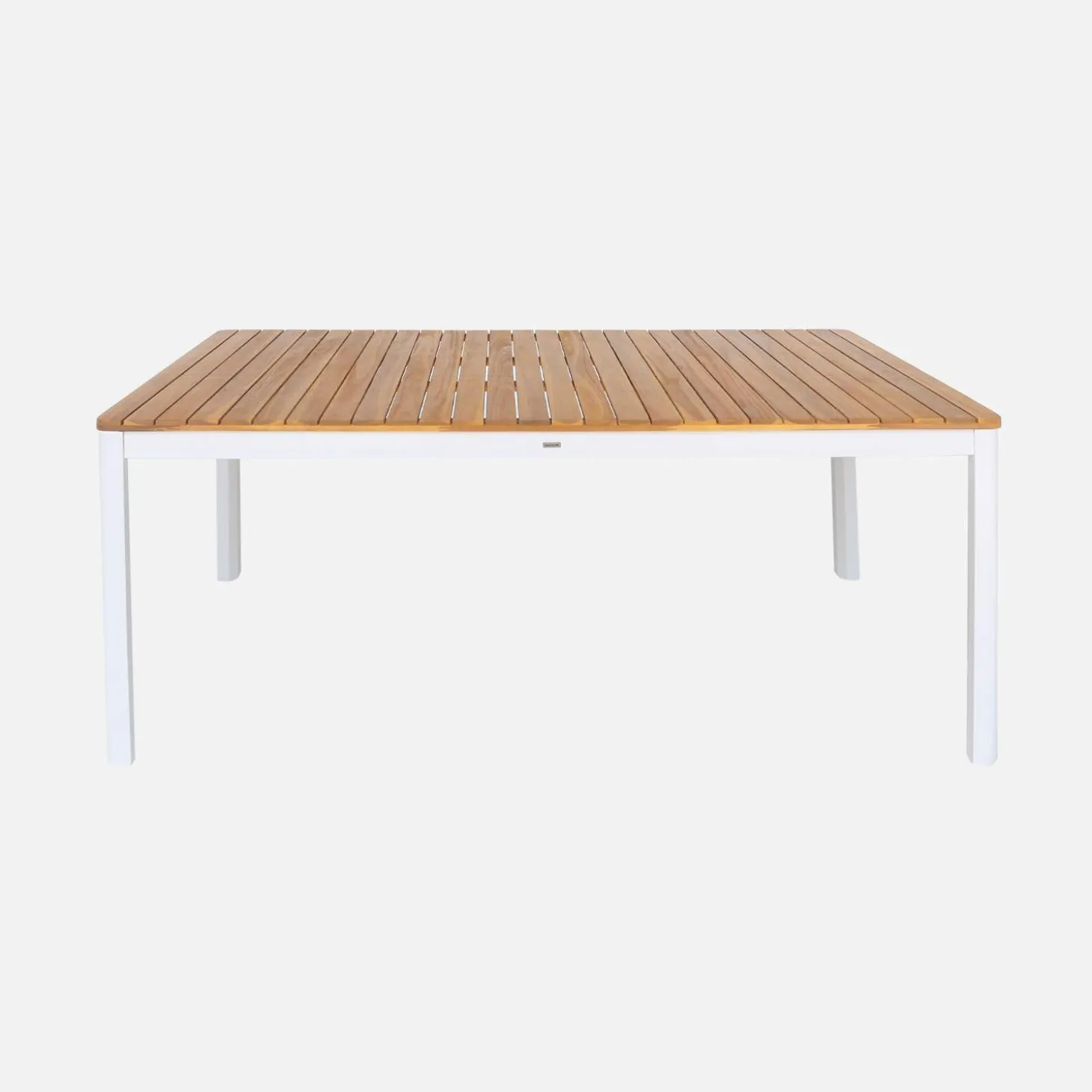 Mesa de jardim de acácia com cantos arredondados, 8 lugares