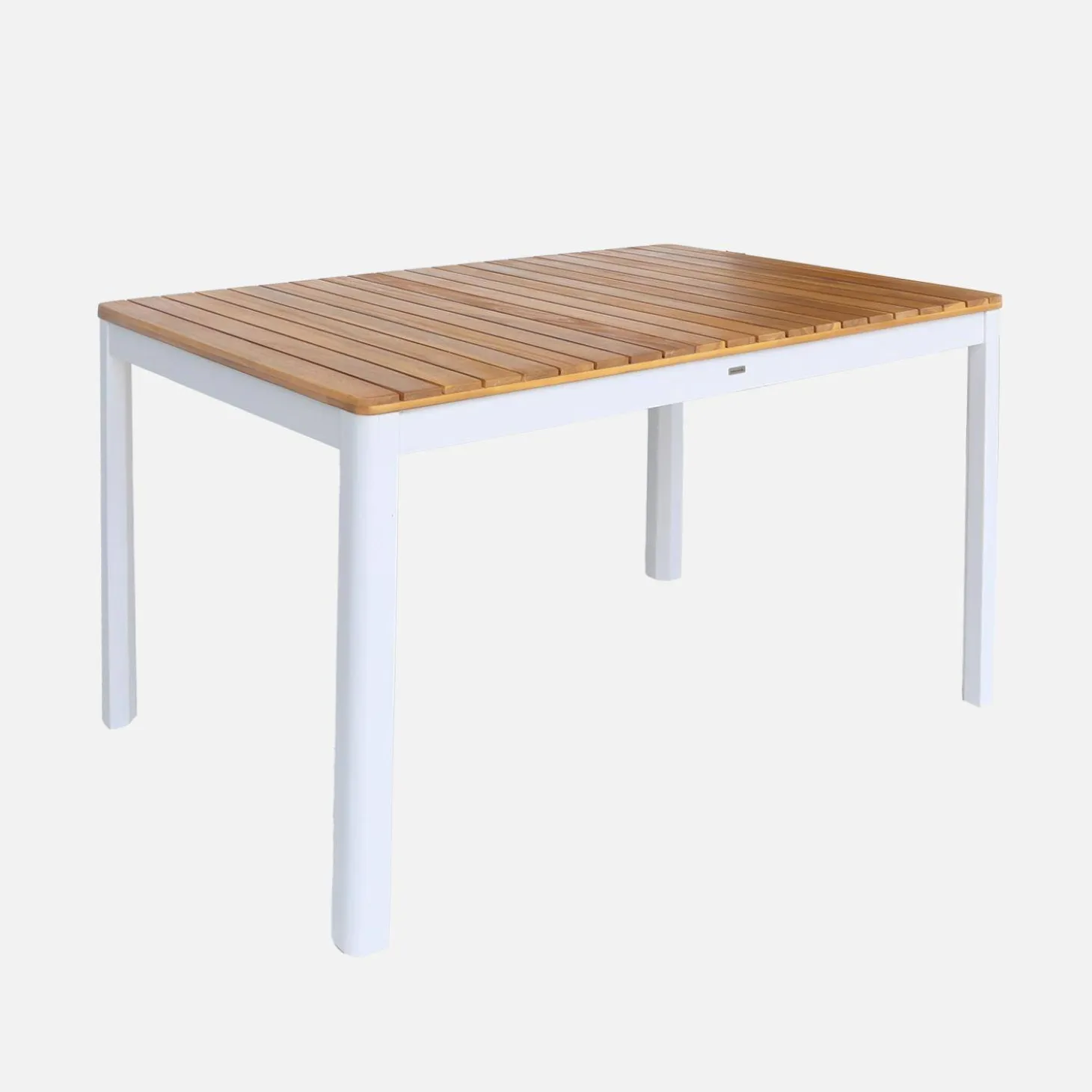 Mesa de jardim de acácia com cantos arredondados, 6 lugares