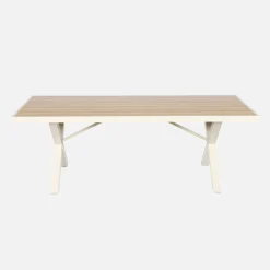 Mesa de jardim de alumínio, 8 lugares
