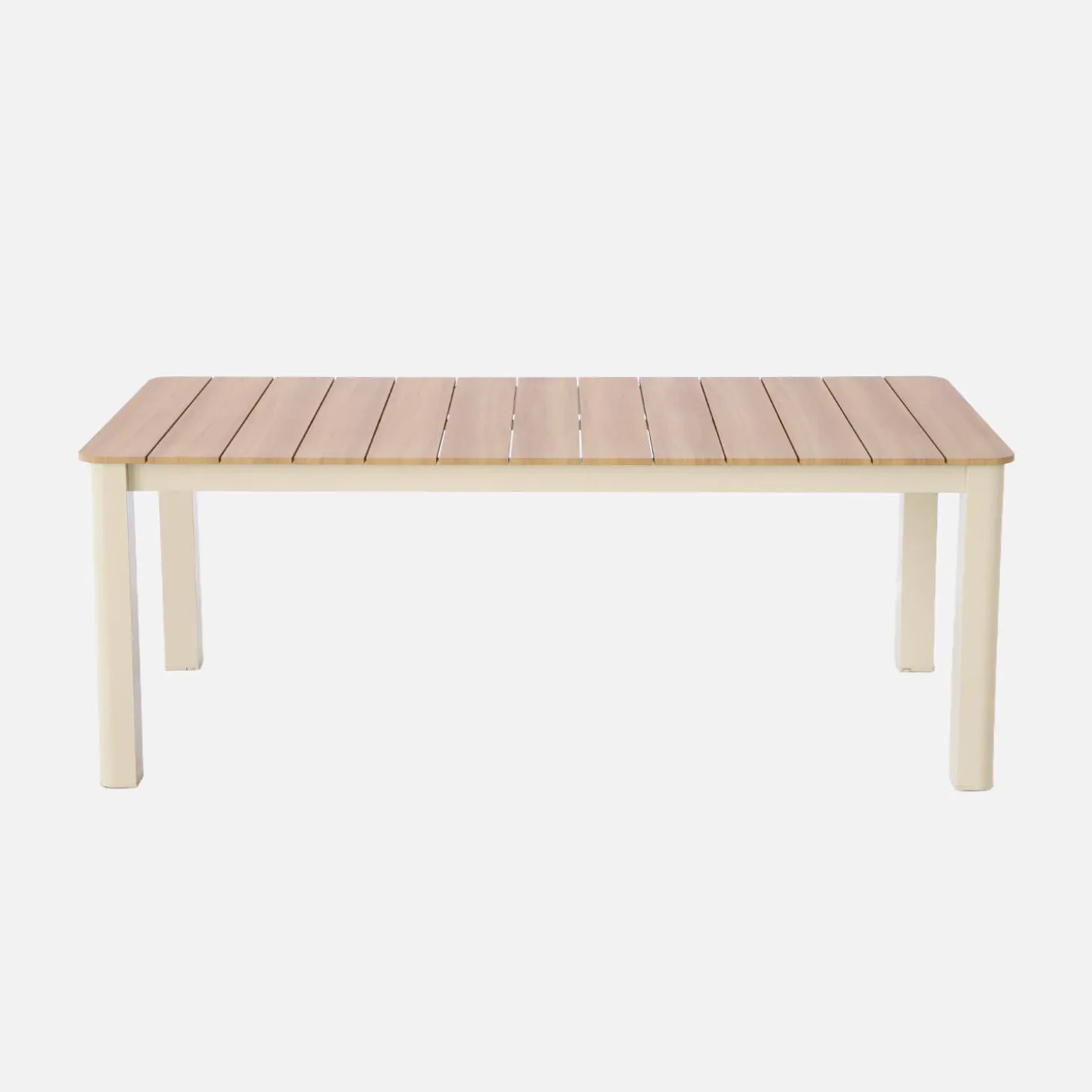 Mesa de jardim de alumínio, 8 lugares