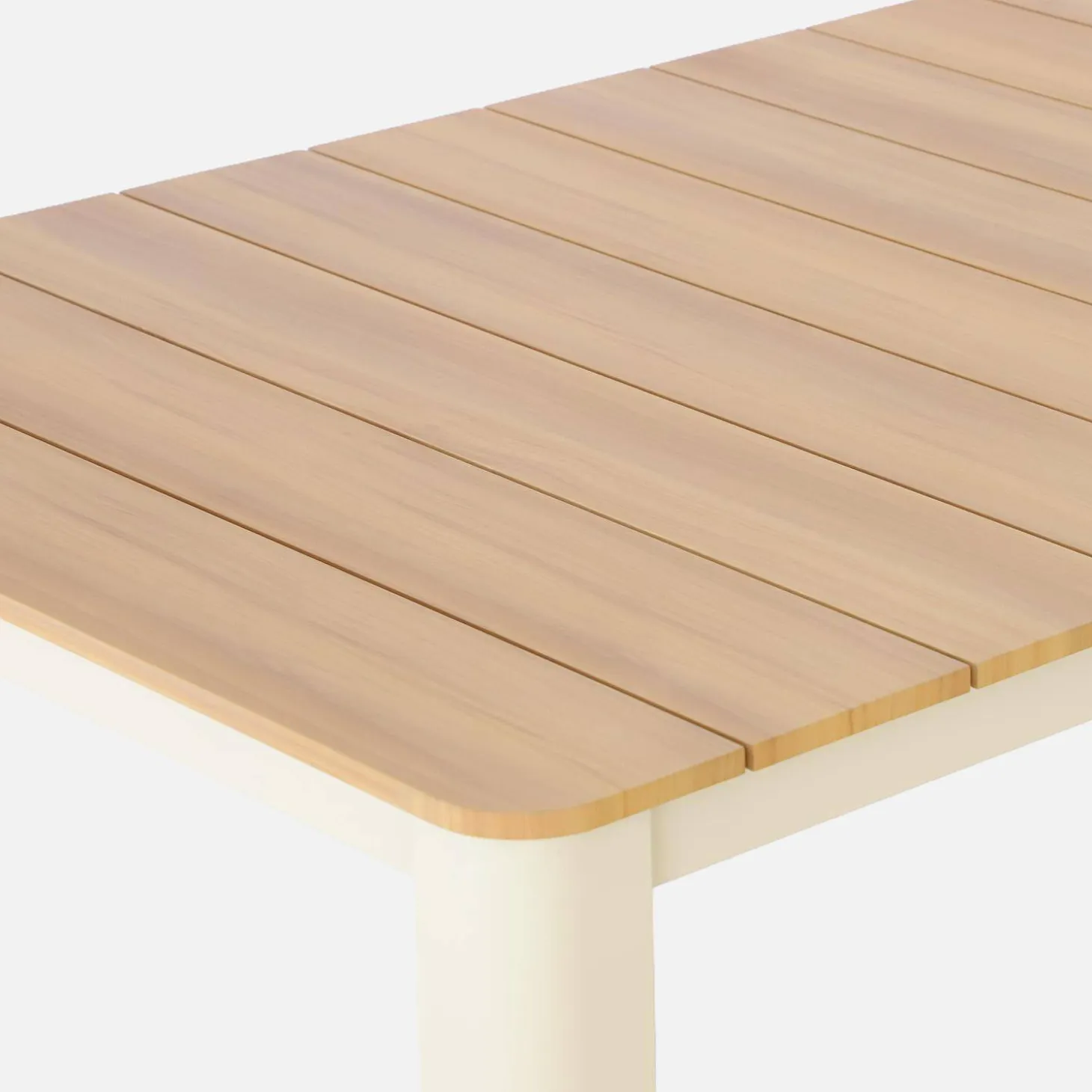 Mesa de jardim de alumínio, 8 lugares