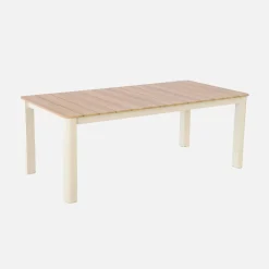 Mesa de jardim de alumínio, 8 lugares