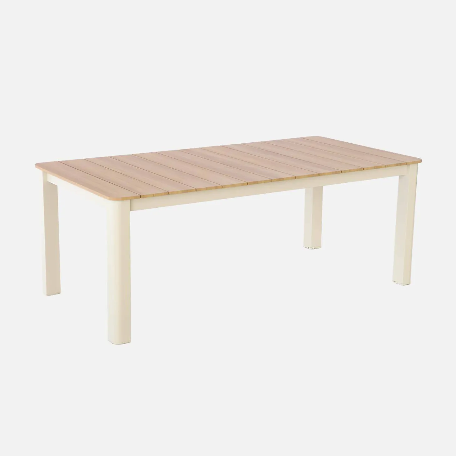 Mesa de jardim de alumínio, 8 lugares