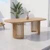 Mesa de jardim de madeira de acácia, 6 lugares