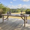 Mesa de jardim de madeira de eucalipto para 8 pessoas