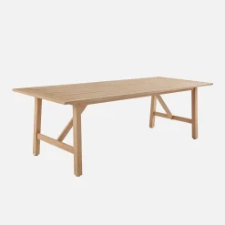 Mesa de jardim de madeira de eucalipto para 8 pessoas