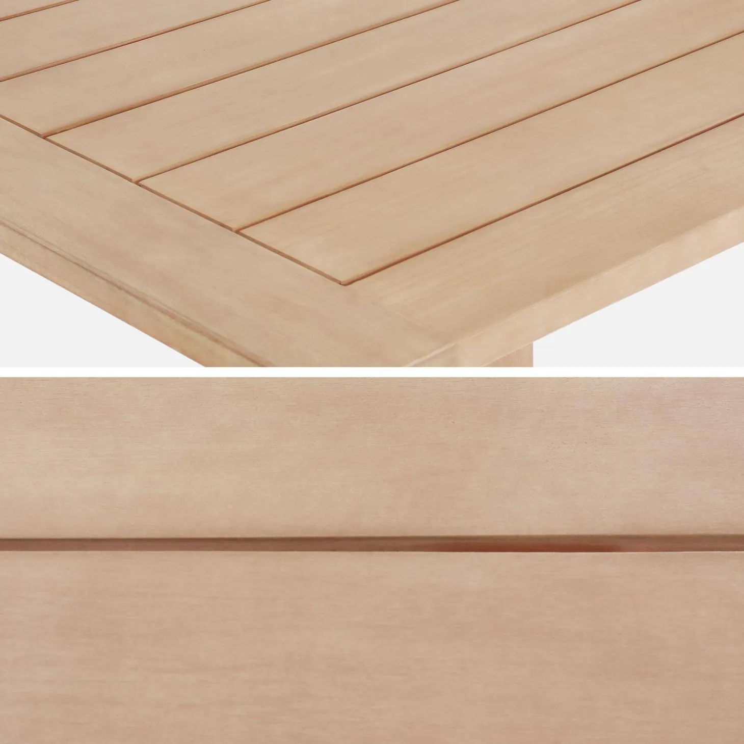 Mesa de jardim de madeira de eucalipto para 8 pessoas