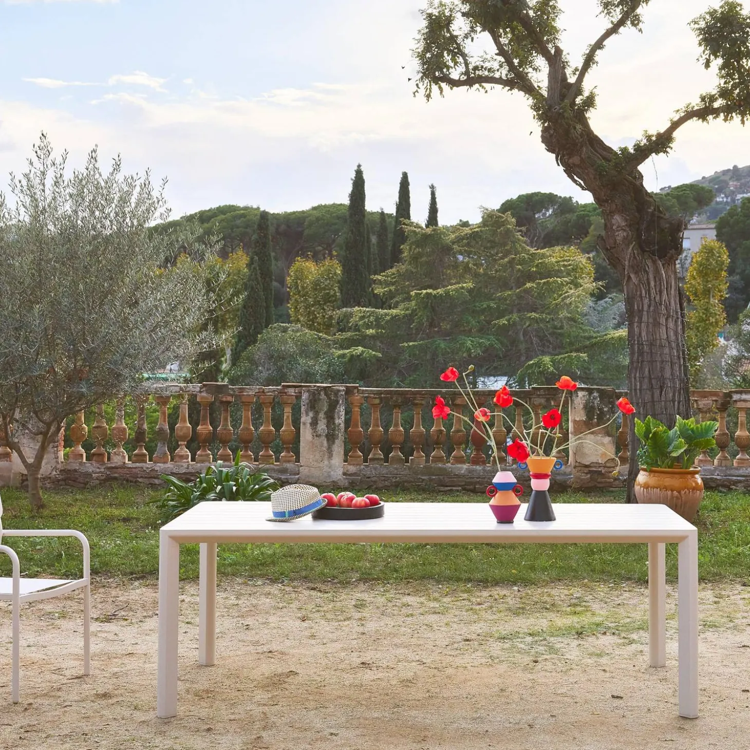Mesa de jardim em alumínio 8 lugares
