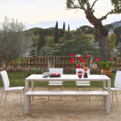 Mesa de jardim em alumínio 8 lugares