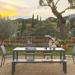 Mesa de jardim em alumínio 8 lugares