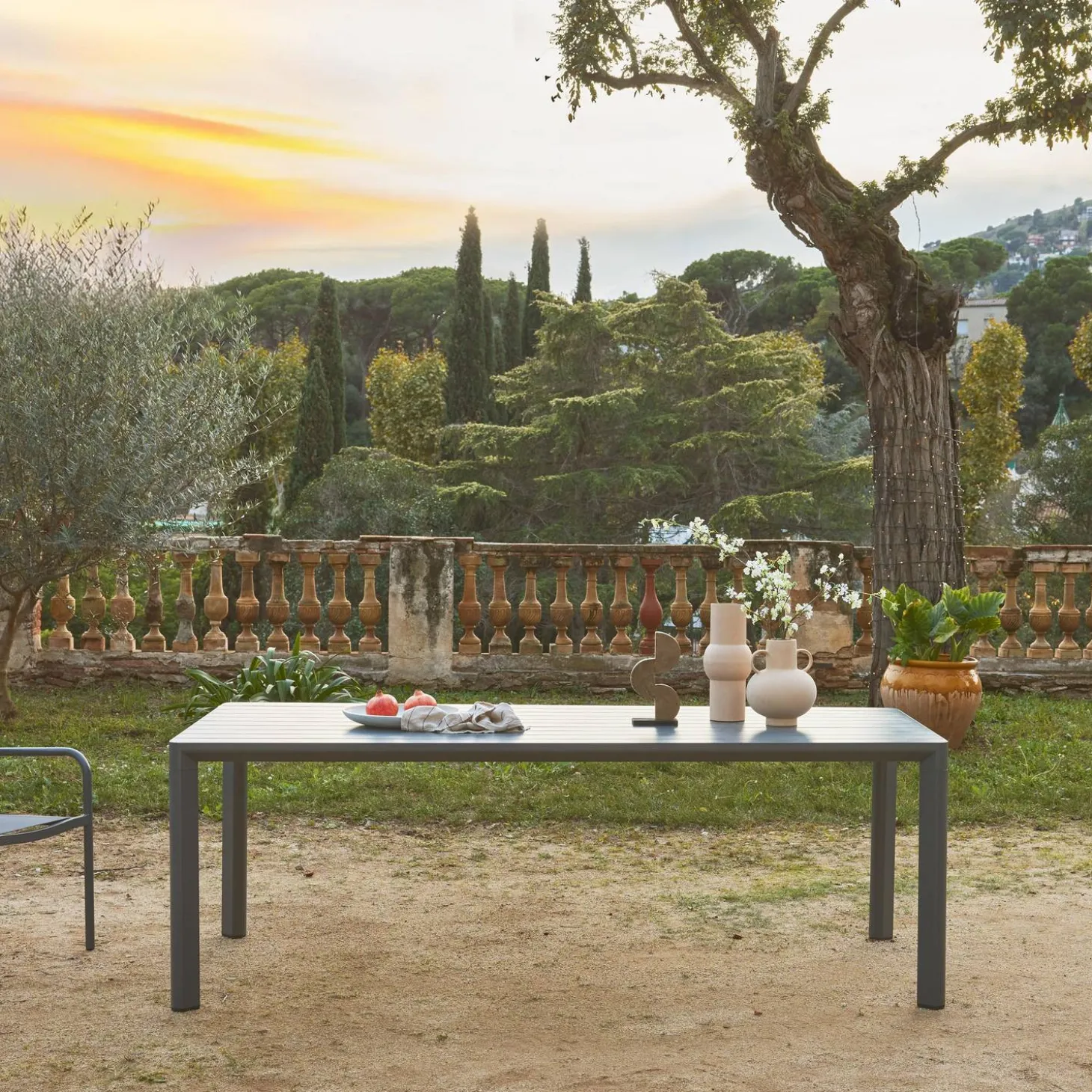 Mesa de jardim em alumínio 8 lugares