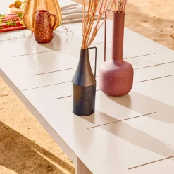 Mesa de jardim extensível de alumínio, 8 lugares