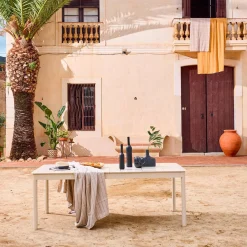 Mesa de jardim extensível de alumínio, 8 lugares
