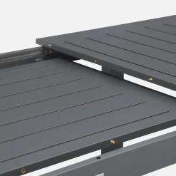 Mesa de jardim extensível em alumínio, 6 lugares