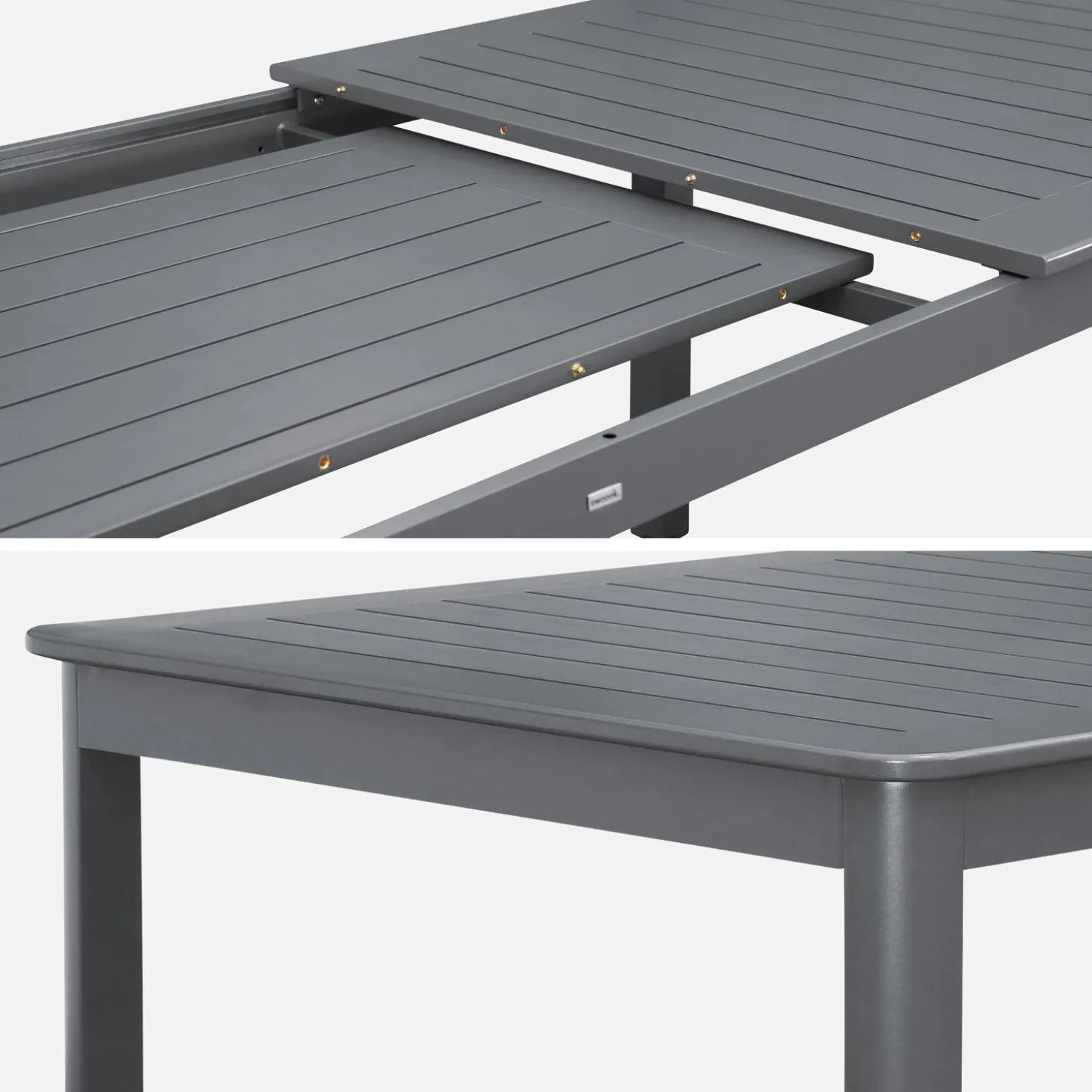 Mesa de jardim extensível em alumínio, 10 lugares