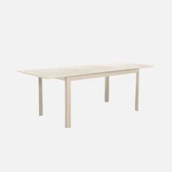 Mesa de jardim extensível em alumínio, 6 lugares