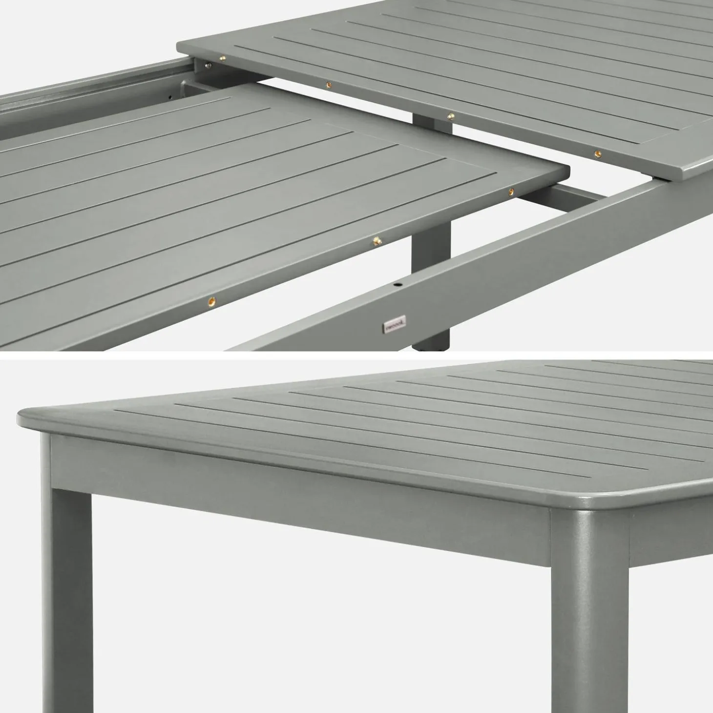 Mesa de jardim extensível em alumínio, 10 lugares