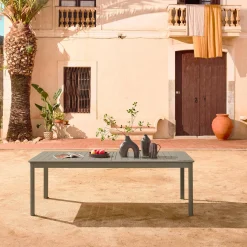 Mesa de jardim extensível em alumínio, 10 lugares